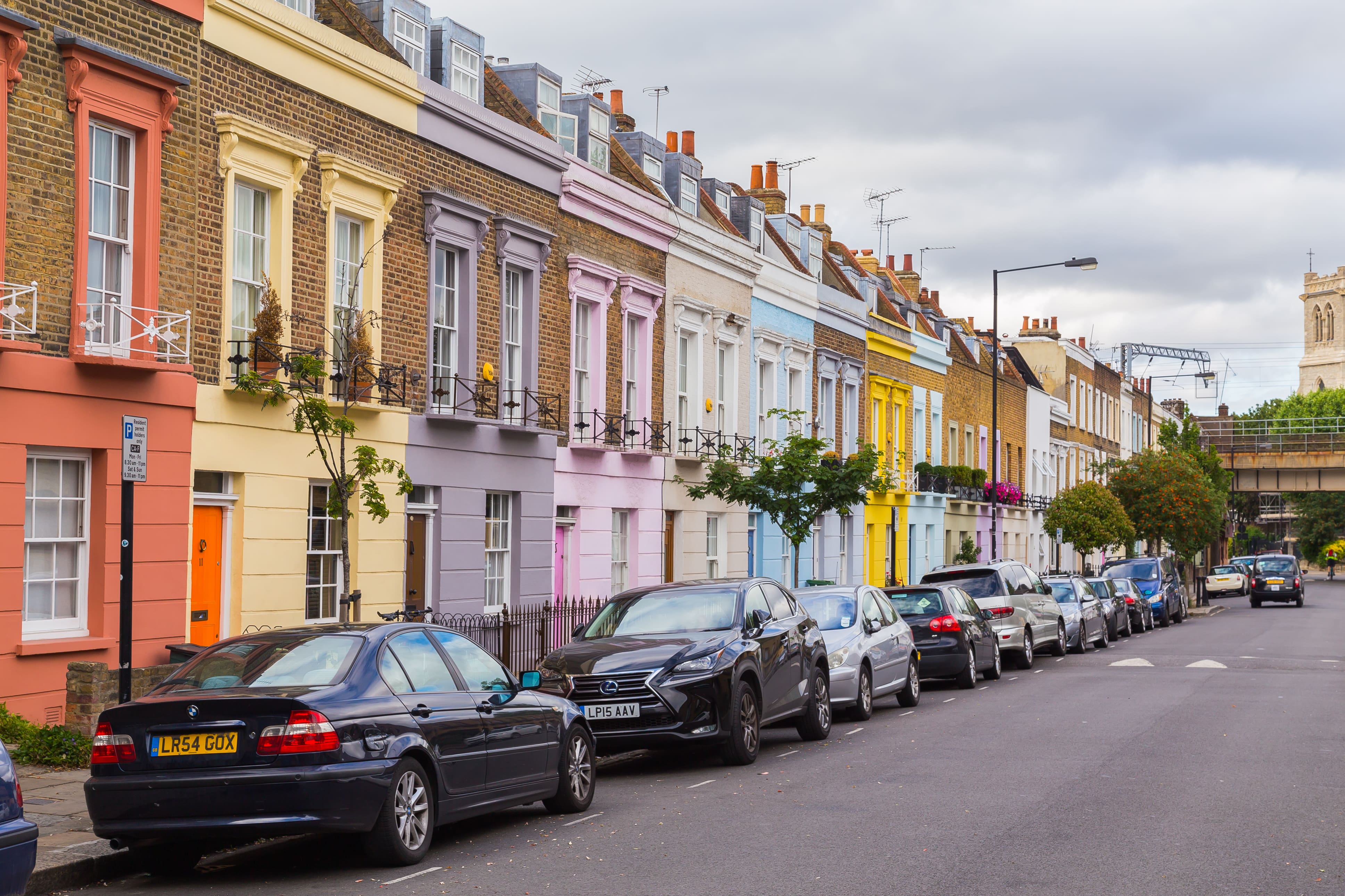 Terraced houses in England